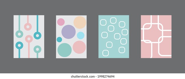 poster design set in pastel colors with a minimalist and modern design