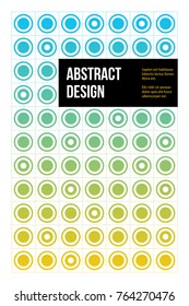 Poster design with simple geometric shapes in modern style. Abstract background template