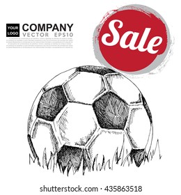 Poster design of soccer ( football ). illustration eps10