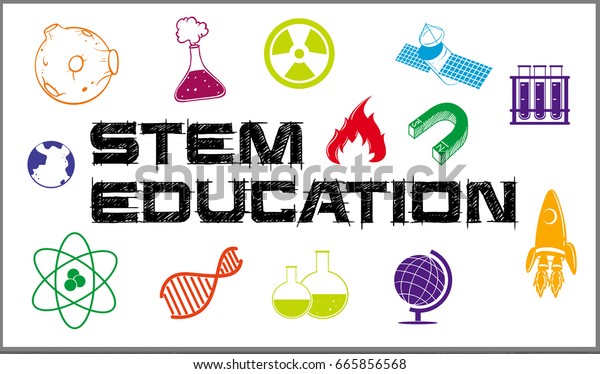 Stem教育イラストのポスターデザイン のベクター画像素材 ロイヤリティフリー