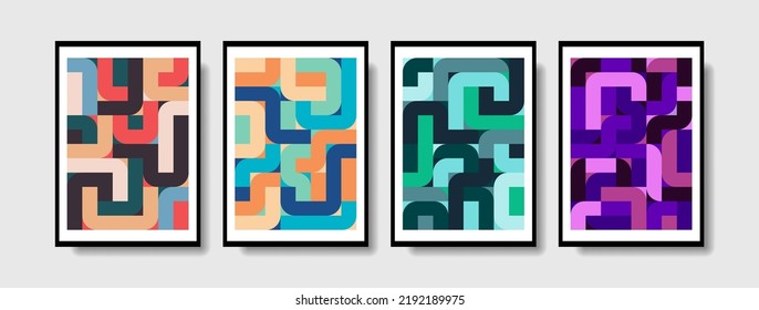 Poster design stripe abstract background and cover modern style colorful