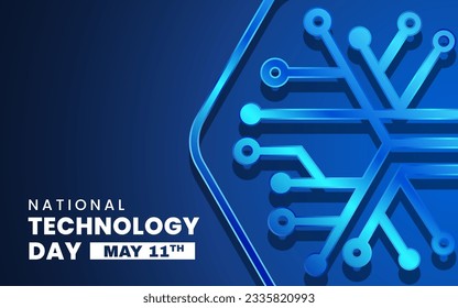 diseño de afiches de tecnología bueno para la celebración del Día Nacional de la Tecnología - 11 de mayo