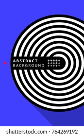 Poster design template with geometric element in colorful retro minimalism style. Abstract vector background