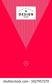 Poster design template with geometric elements in retro minimalism style. Abstract vector background