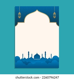 poster design template with ramadan theme. iftar invitations, brochures, social media posts and celebrations