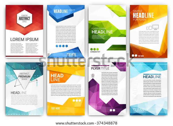 Poster Design Template Set Abstract Modern Stock Vector Royalty Free