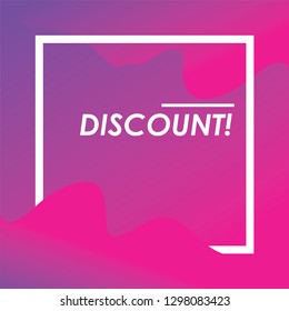 The poster design that reads Discount is very suitable for the sale and marketing of your store. Vector EPS 10.