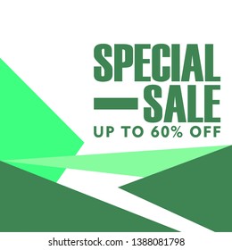 The poster design that reads Special Sale is very suitable for the sale and marketing of your store. Vector EPS 10.