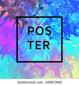 Poster design with  trendy color shape. Vector illustration 