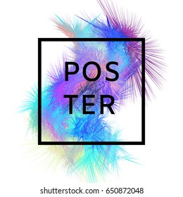 Poster design with  trendy color shape. Vector illustration 