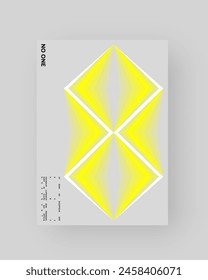 Poster design. Vertical A4 format. Vector banner with neon illustration. Vector yellow abstract art.
