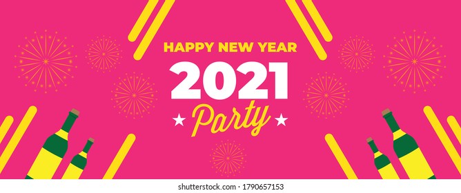 Plakatdesign für das neue Jahr 2021