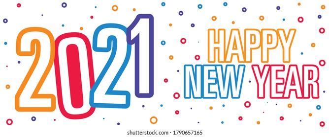 Poster design for welcoming the New Year 2021