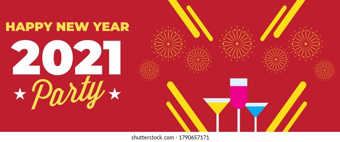 Poster design for welcoming the New Year 2021