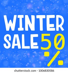 Poster design for winter sale illustration
