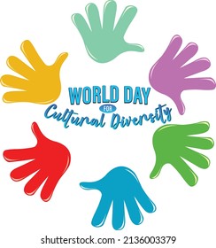Poster design for world day cultural diversity  illustration