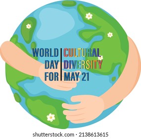 Poster design for world day cultural diversity  illustration