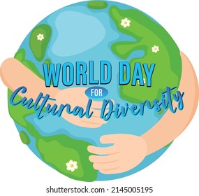 Poster design for world day cultural diversity  illustration
