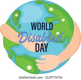 Diseño de afiches para la ilustración de un día de discapacidad mundial