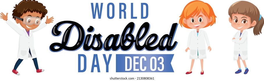 Diseño de afiches para el Día Mundial de las Personas con Discapacidad e ilustración infantil