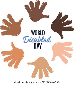 Poster design for world disabled day illustration