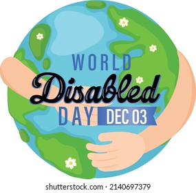 Poster design for world disabled day illustration