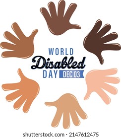 Poster design for world disabled day illustration