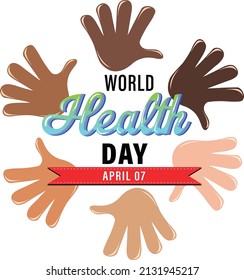 Poster design for world health day illustration