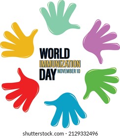 Poster design for world immunization day illustration