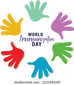 Poster design for world immunization day illustration