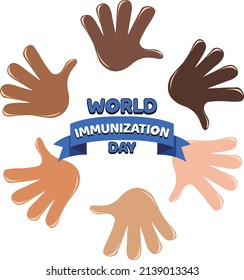 Poster design for world immunization day illustration