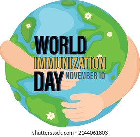 Poster design for world immunization day illustration