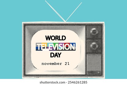 Diseño de póster para el Día Mundial de la Televisión. 