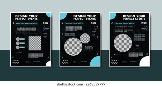 Ein Poster für ein Design für perfekte Events 
