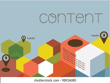 Poster design/Layout design/Colorful cubes