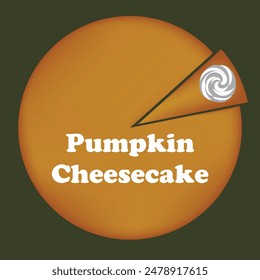Poster for a dessert with pumpkin as a base ingredient - Pumpkin Cheesecake