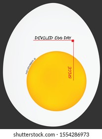 Poster Deviled Egg Day. Date is celebrated on November 2.