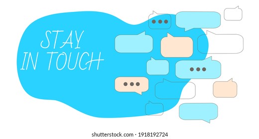 afiche con burbujas de diálogo. chat en línea. Diseño abstracto moderno para diseño web y web, embalaje, papel, cubierta, tela