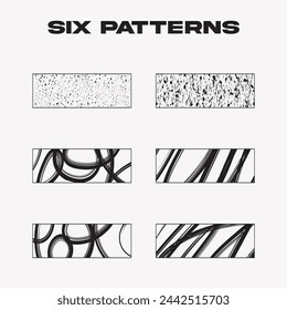 a poster with different patterns six patterns