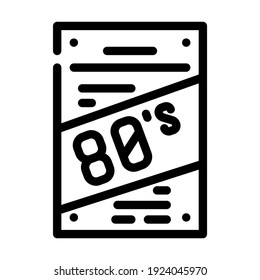 poster disco 80s line icon vector. poster disco 80s sign. isolated contour symbol black illustration