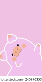 poster display cute piglets and pig character vector