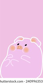 poster display cute piglets and pig character vector