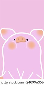 poster display cute piglets and pig character vector