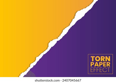 poster divider ripped torn paper sheets effect on background vector