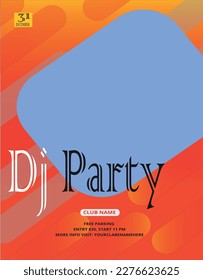 A poster for dj parity club is on the bottom of the poster.