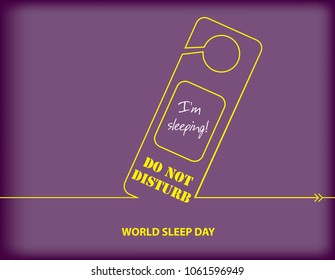 Poster Do not disturb - I'm sleeping! - Calendar holiday on March 16