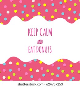 Poster Donuts. Vector Illustration. 
