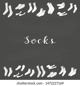 Poster with doodle socks and space for text.