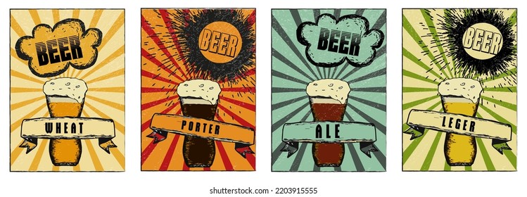 Poster Of Draft Beer In A Glass