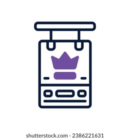 poster dual tone icon. vector icon for your website, mobile, presentation, and logo design.